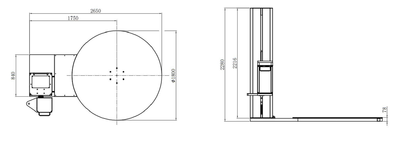 MP206 恒張力預(yù)拉伸纏繞包裝機(jī)(圖1)